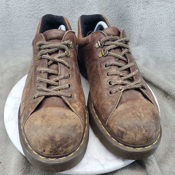 Dr. Martens Shoes Mens 11 Brown Leather Y2K Chunky Oxford 10940 AW004 *Read* main image 7